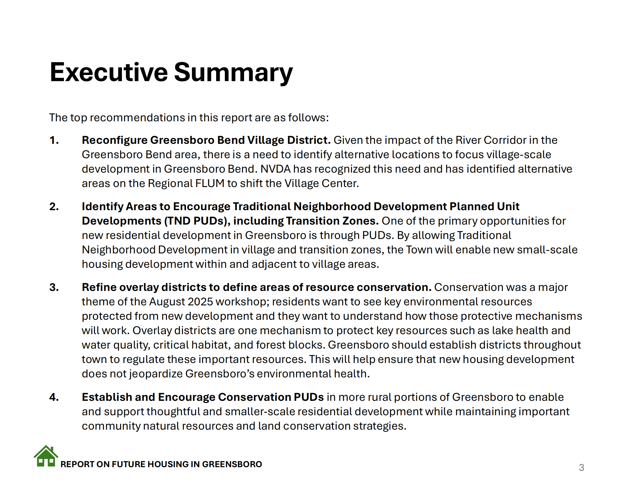 The Executive Summary of the SE Groups Report on Greensboro